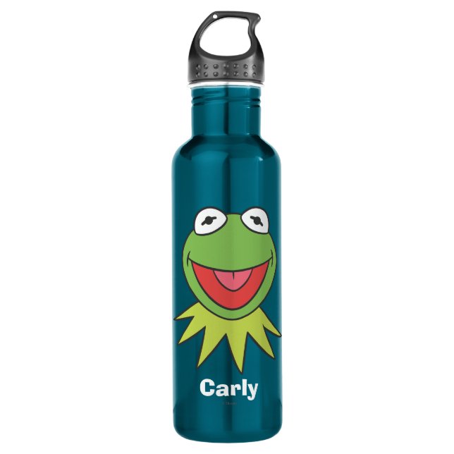 Kermit the Frog Cartoon Head 710 Ml Water Bottle (Front)