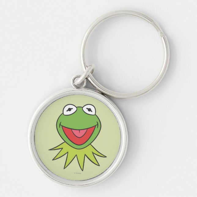 Kermit the Frog Cartoon Head Keychain (Front)
