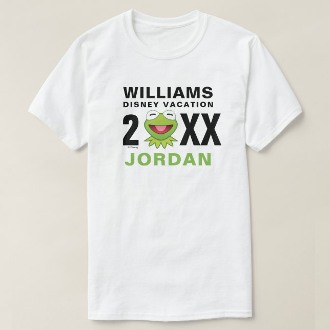 Kermit The Frog Emoji - Family Vacation & Year T-Shirt (Design Front)