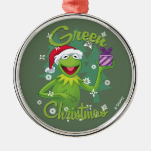 Kermit the Frog   Green Christmas Metal Ornament