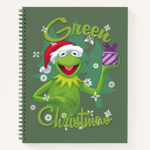 Kermit the Frog   Green Christmas Notebook