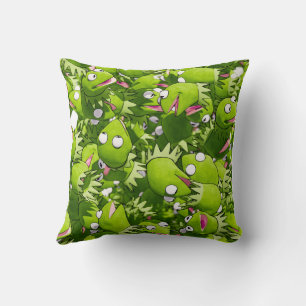 Kermit the Frog - Modern Fun Green Throw Pillow