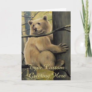Kermode Bear Card Personalize Spirit Bear Art Card
