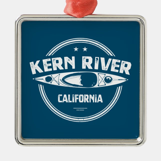 Kern River California Kayaking Metal Ornament (Front)