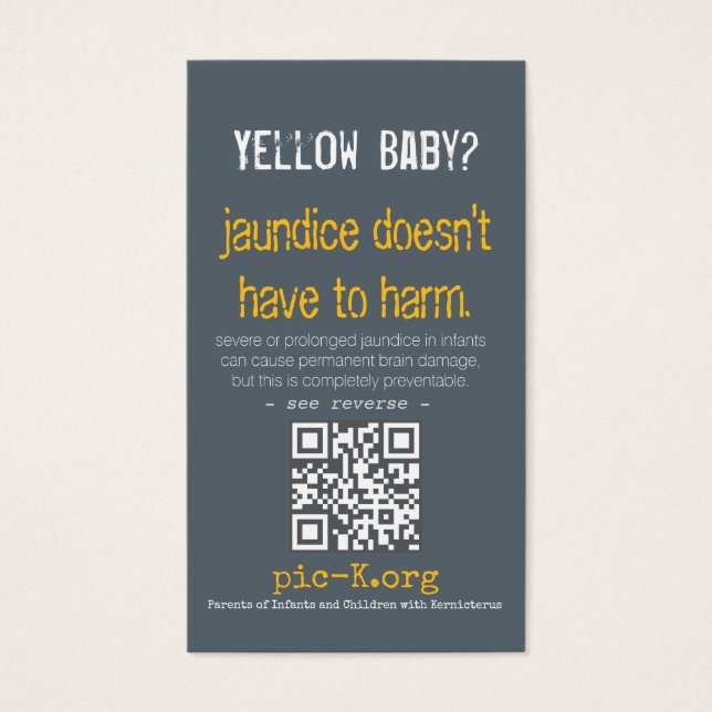 Kernicterus Prevention Cards (Front)