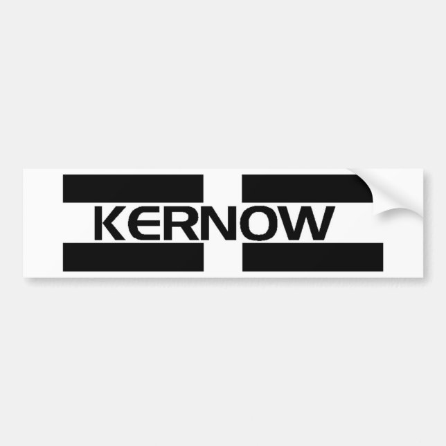 KERNOW FLAG BUMPER STICKER (Front)
