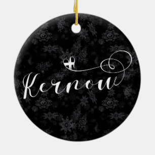 Kernow Flag in Heart, Cornish, Cornwall Ceramic Ornament