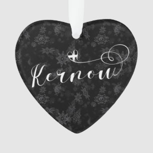 Kernow Flag in Heart, Cornish, Cornwall Ornament