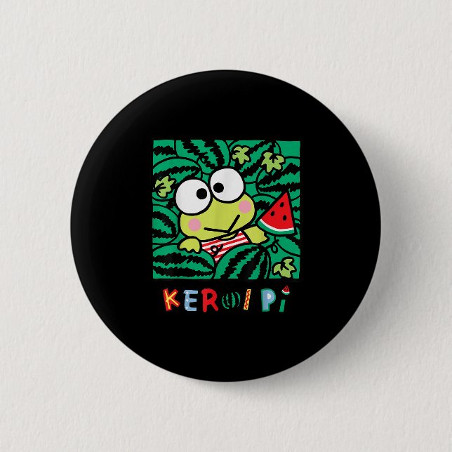 Keroppi Watermelon Summer Fun  2 Inch Round Button (Front)