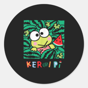 Keroppi Watermelon Summer Fun  Classic Round Sticker