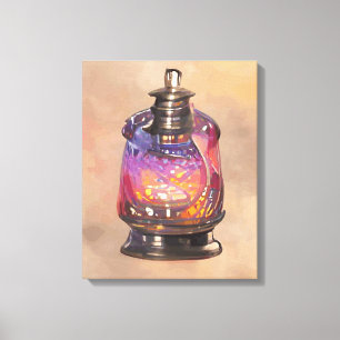 Kerosene lamp canvas print
