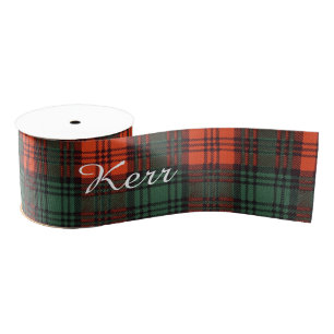 Kerr clan Plaid Scottish tartan Grosgrain Ribbon