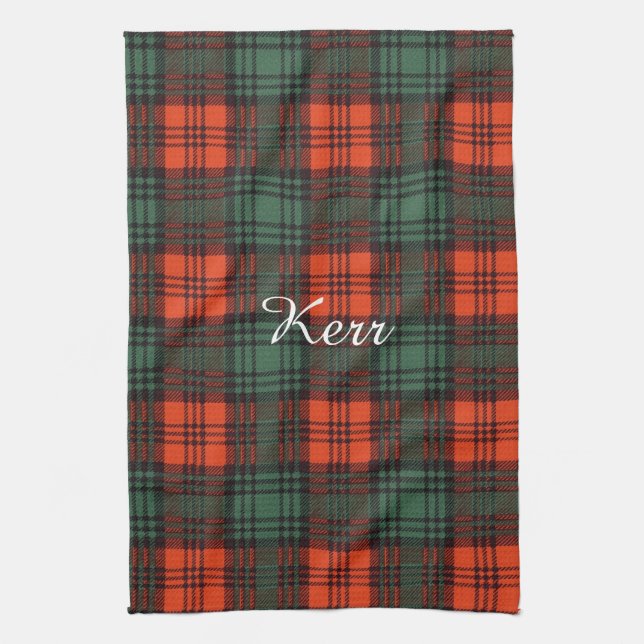 Kerr clan Plaid Scottish tartan Kitchen Towel (Vertical)