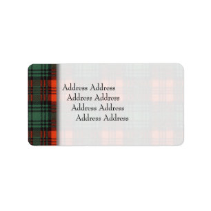 Kerr clan Plaid Scottish tartan Label