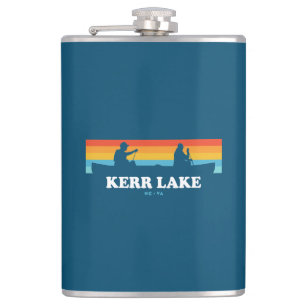 Kerr Lake Virginia North Carolina Canoe Hip Flask