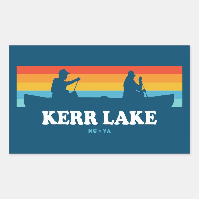 Kerr Lake Virginia North Carolina Canoe Sticker (Front)