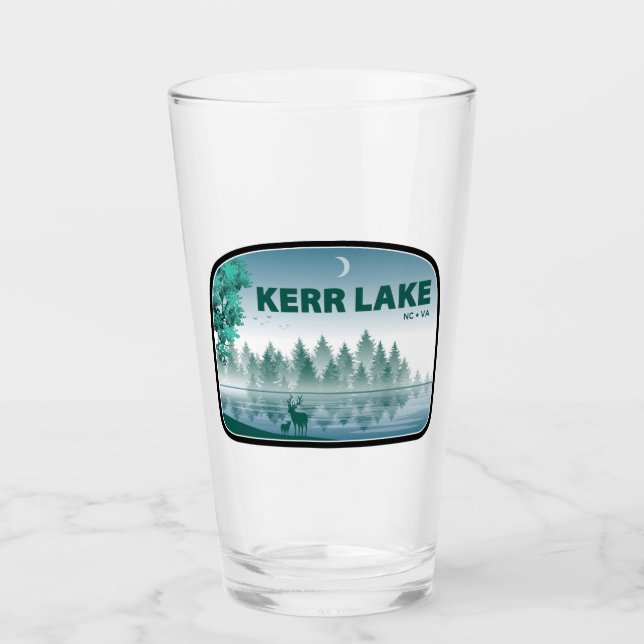 Kerr Lake Virginia North Carolina Deer Glass (Front)