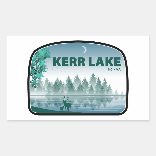 Kerr Lake Virginia North Carolina Deer Sticker (Front)