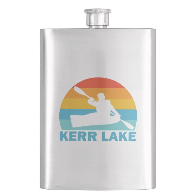 Kerr Lake Virginia North Carolina Kayak Hip Flask (Front)