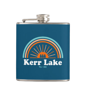 Kerr Lake Virginia North Carolina Rainbow Hip Flask