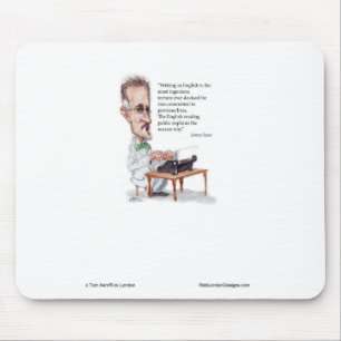 Kerr/London James Joyce & English Is Torture Quote Mouse Pad