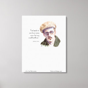Kerr/London James Joyce & "God Spoke" Quote Canvas Print