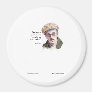Kerr/London James Joyce & "God Spoke" Quote Magnet