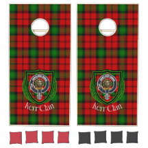 Kerr Scottish Clan Tartan Crest Cornhole Set