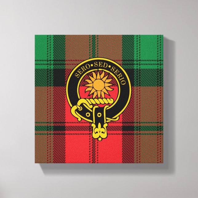 Kerr Scottish Crest and Tartan Canvas print (Front)