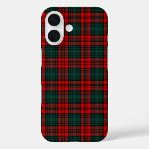 Kerr Tartan Red and Green Scottish Plaid iPhone 16 Case
