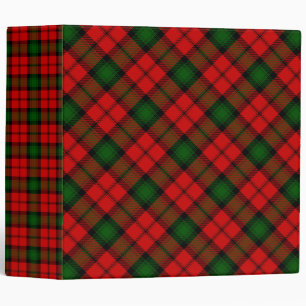 Kerr tartan red green plaid binder