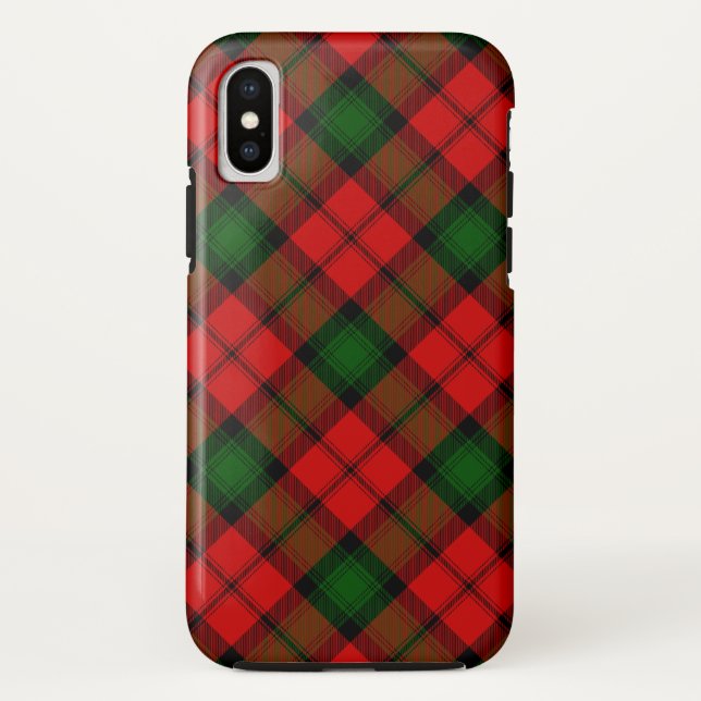 Kerr tartan red green plaid Case-Mate iPhone case (Back)