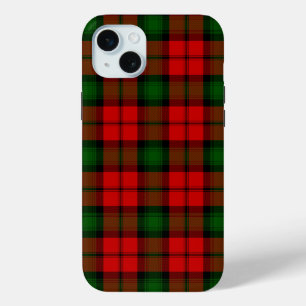 Kerr tartan red green plaid iPhone 15 mini case