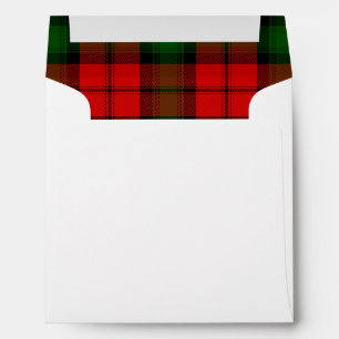 Kerr tartan red green plaid envelope