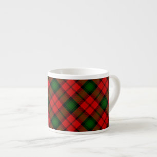 Kerr tartan red green plaid espresso cup