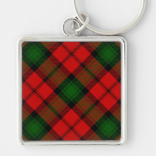 Kerr tartan red green plaid keychain