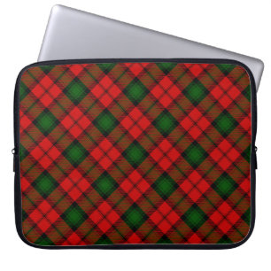 Kerr tartan red green plaid laptop sleeve