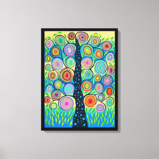 Kerri Ambrosino Mexican Folk Art Tree of Life Canvas Print (Front)