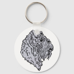 Kerry Blue Terrier Bust Keychain
