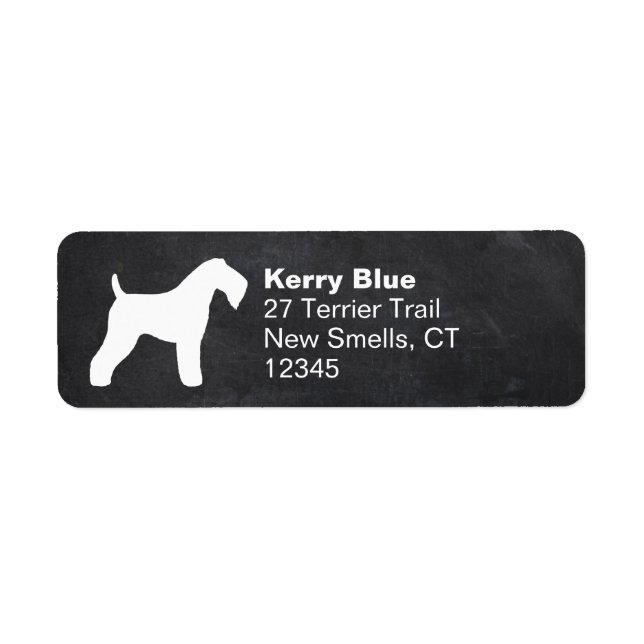 Kerry Blue Terrier Chien race Silhouette (Devant)