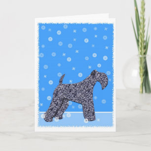 Kerry Blue Terrier Christmas Card