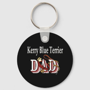 Kerry Blue Terrier dad Keychain