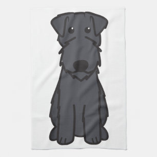 Kerry Blue Terrier Dog Cartoon Kitchen Towel