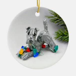 Kerry Blue Terrier Dog Ceramic Ornament