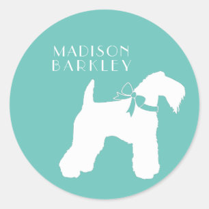 Kerry Blue Terrier Dog Puppy Classic Round Sticker