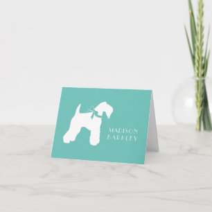 Kerry Blue Terrier Dog Puppy Note Card