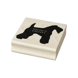 Kerry Blue Terrier Dog Puppy Rubber Stamp