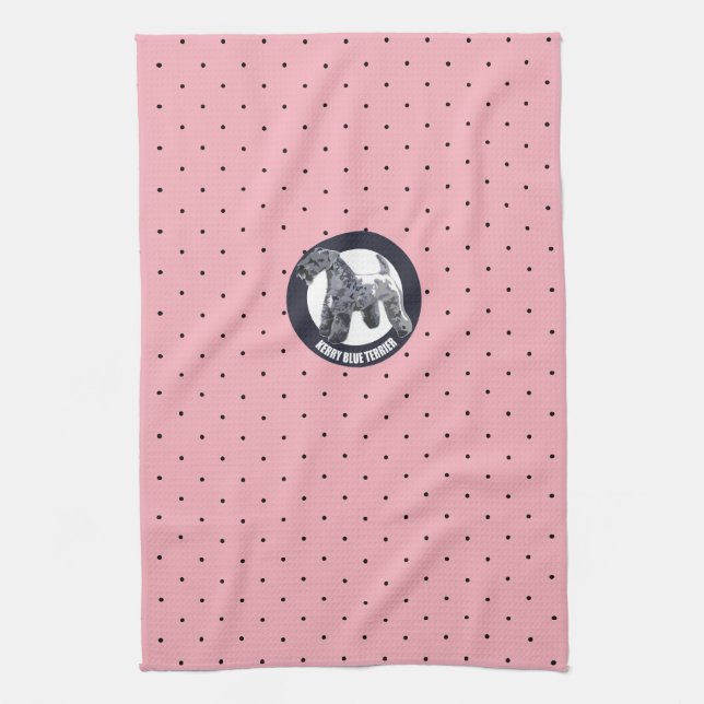 Kerry Blue Terrier Kitchen Towel (Vertical)
