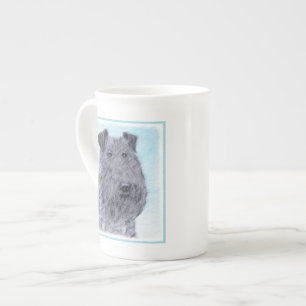 Kerry Blue Terrier Painting Cute Original Dog Art Bone China Mug