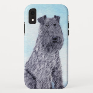Kerry Blue Terrier Painting Cute Original Dog Art iPhone XR Case